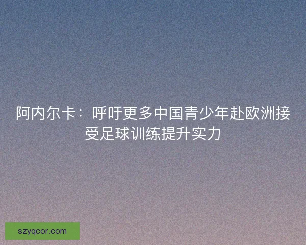 阿内尔卡：呼吁更多中国青少年赴欧洲接受足球训练提升实力