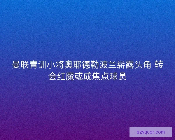 曼联青训小将奥耶德勒波兰崭露头角 转会红魔或成焦点球员