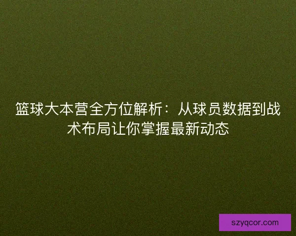 篮球大本营全方位解析：从球员数据到战术布局让你掌握最新动态